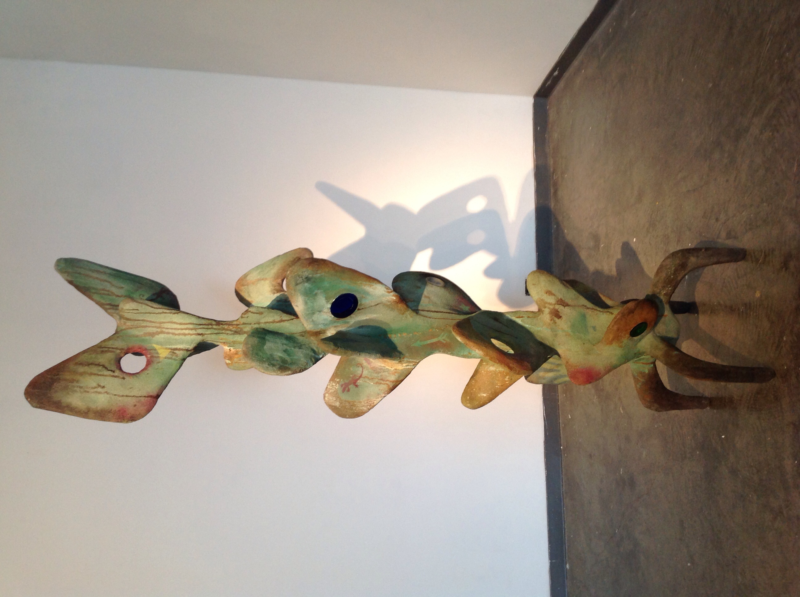 Wes Horn "Cactus Totem" Acid stained cement 96"x 27"x28" 2014