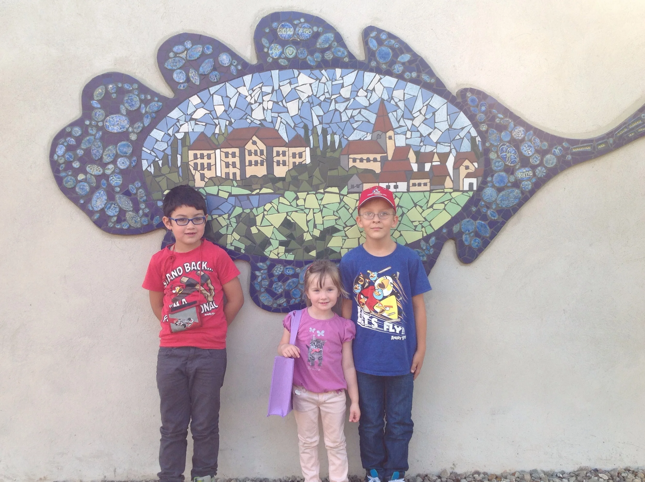 Community-Built mosaic mural celebrating the 750 Year Anniversary of Stavenhagen, Germany. 2014. in collaboration with Cultivate .