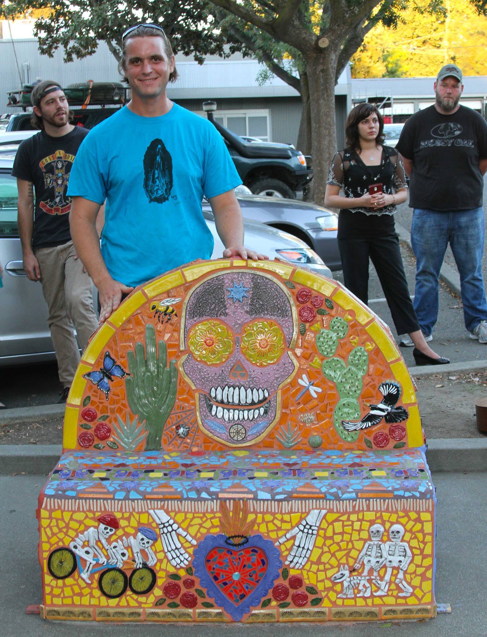  This memorial was built for two dear friends, Mike and Sammy. Located at 302, G Street, Davis California. 2014.  