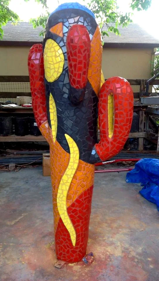 “Santa Fe Cactus” 81”x30”x30” Ceramic Tile and Cement 2013