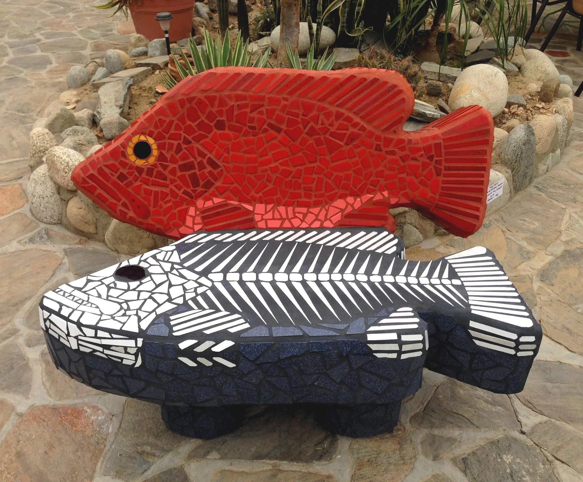 “Dia de los Pescados” 41”x50”x39” Ceramic Tile and Cement 2016