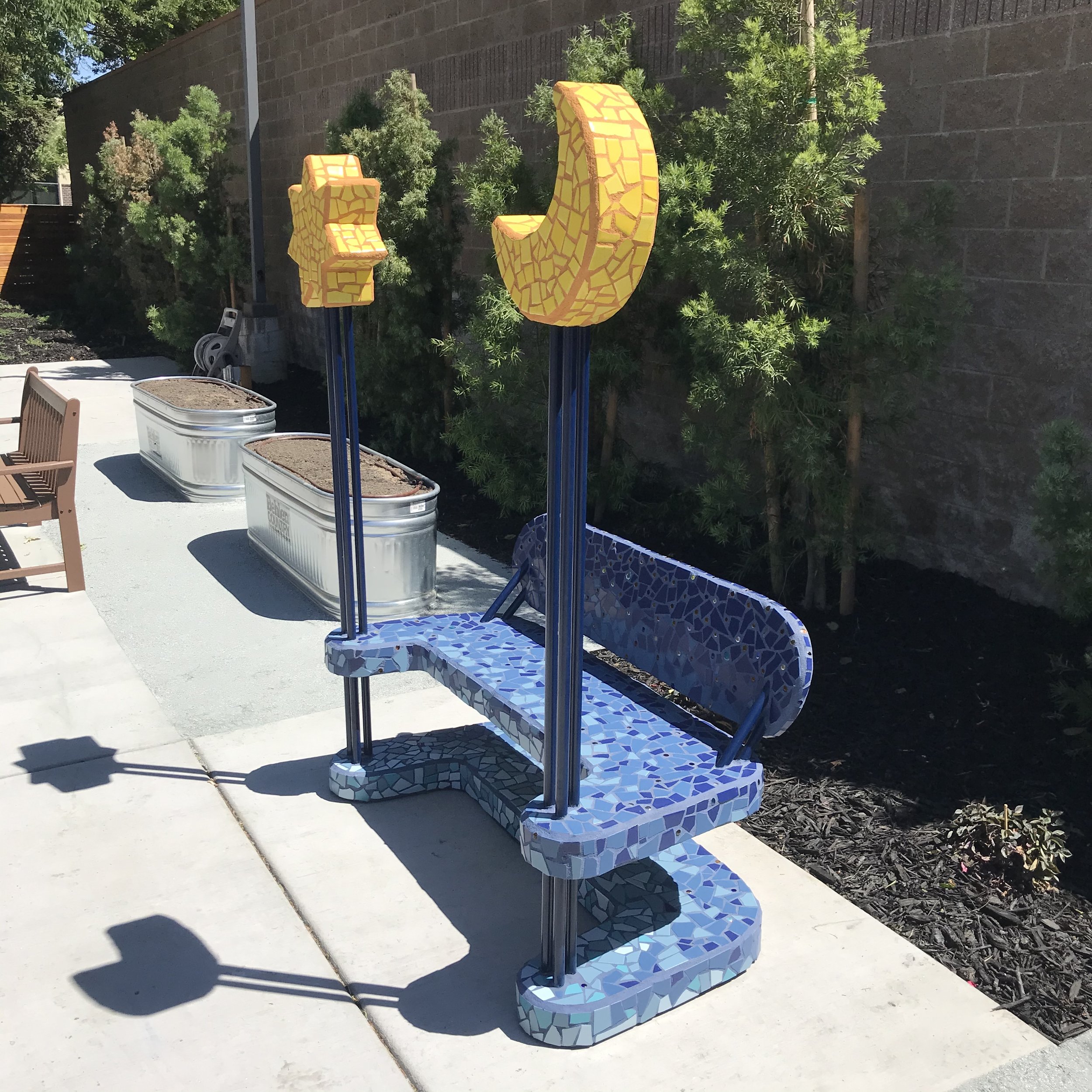  Bench made for meditation garden at Yolo Hospice in Davis CA 