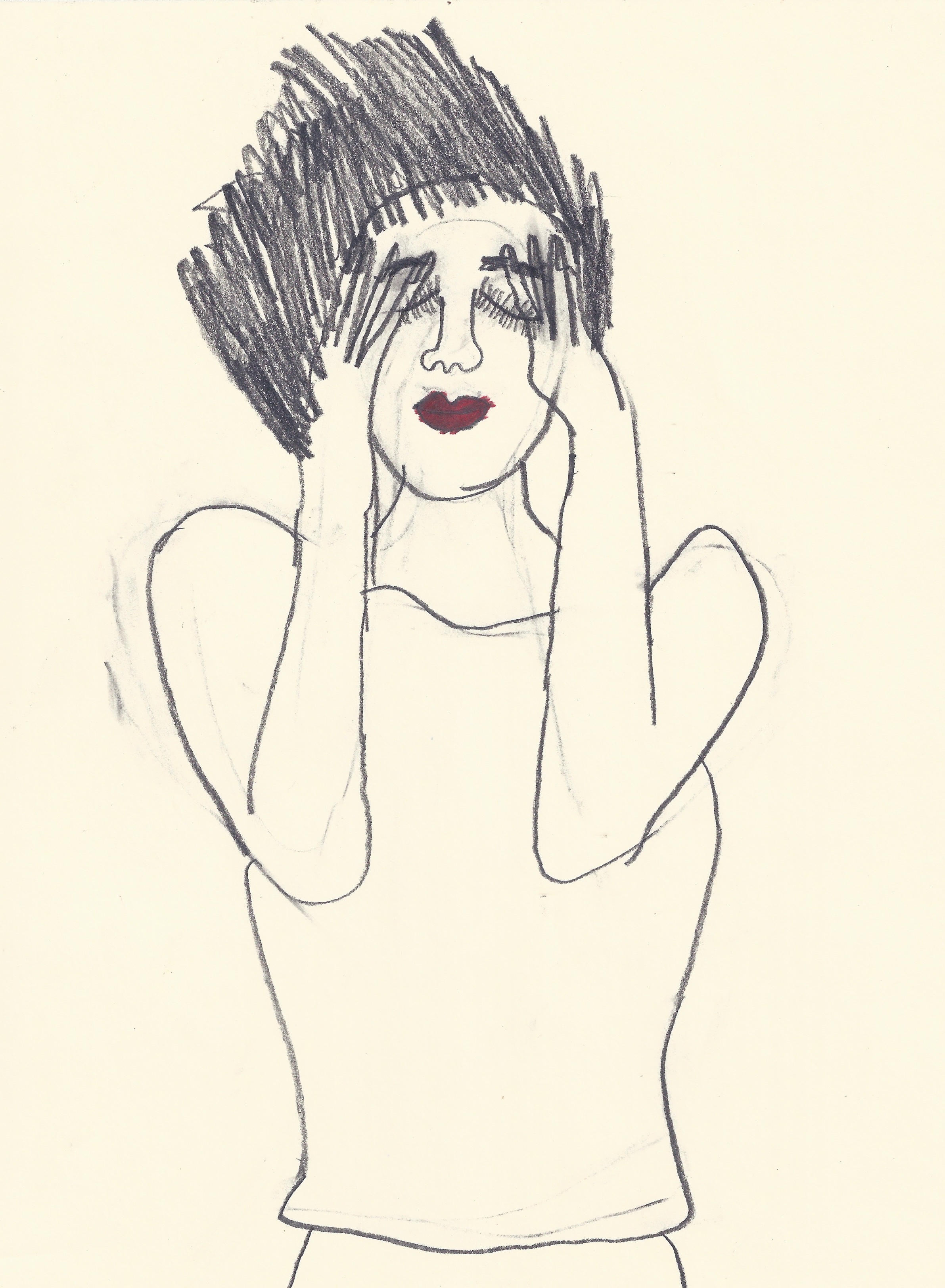 Byron Smith, Model, 2014, Pencil on Paper, 11"x8.5"