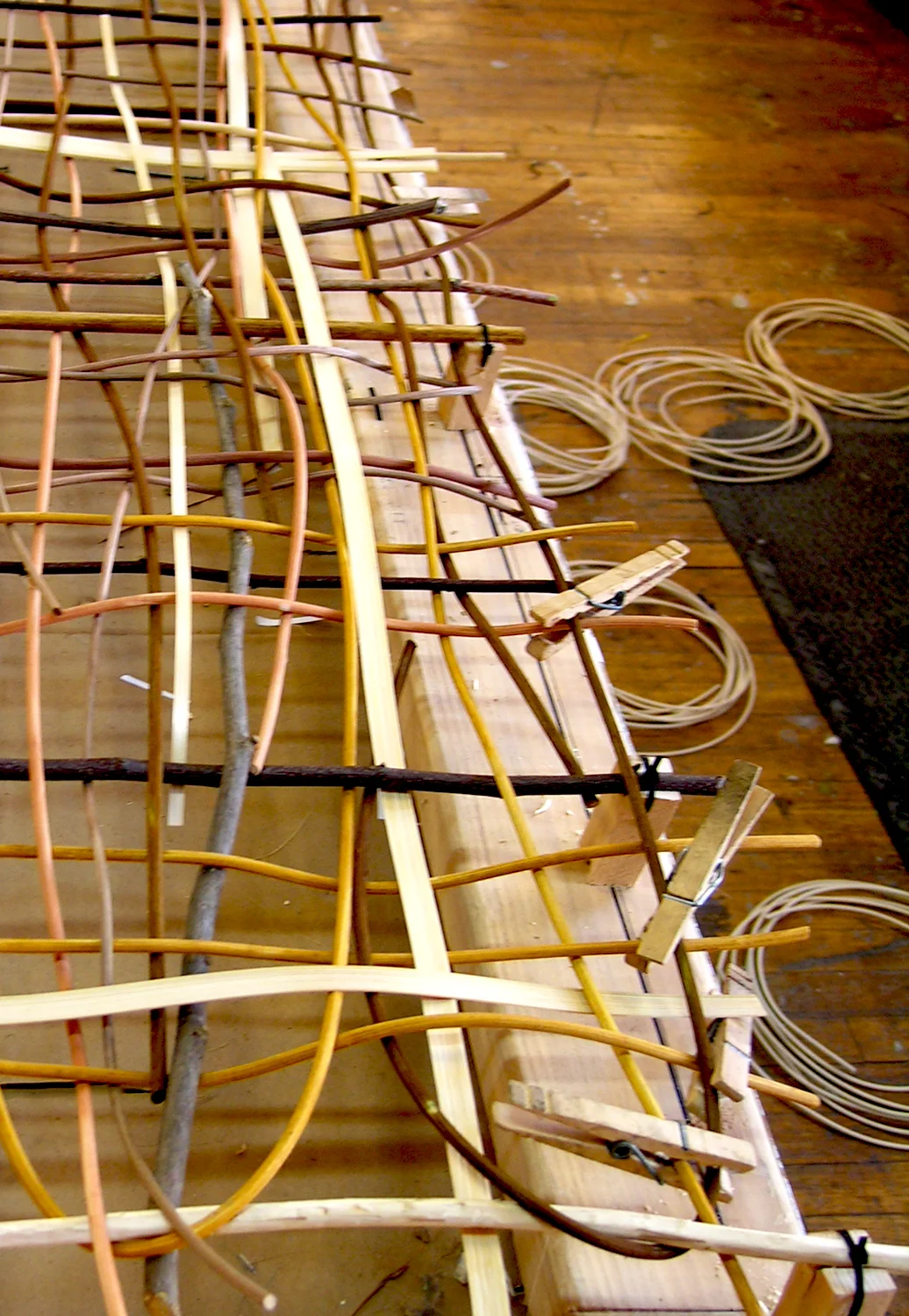Weaving screens for Vine Sushi in NYC.