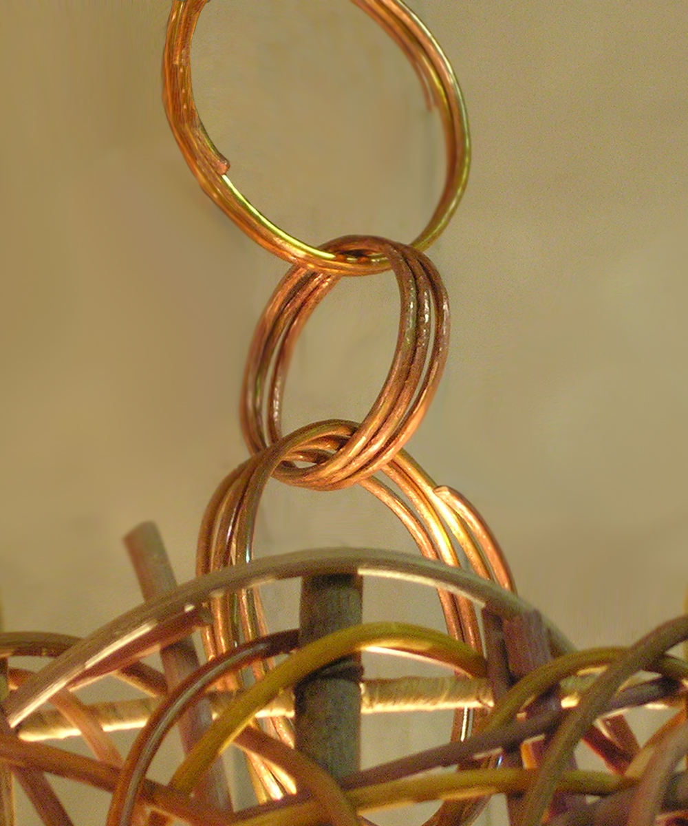 Hand-hammered Triple Loop Chain