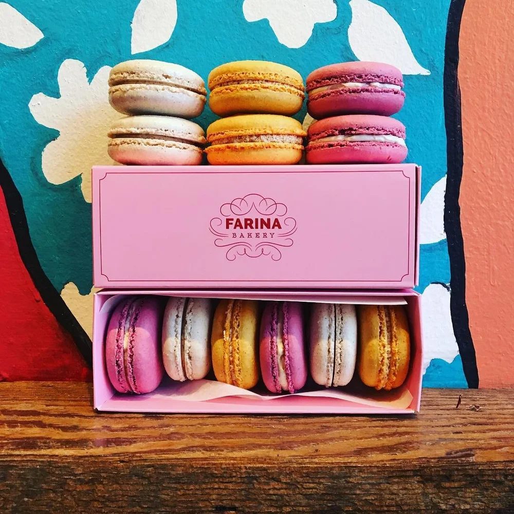 Gift Box Of Macarons (Half Dozen) -- Shipped By Two Day Fedex — Farina  Bakery | Handcrafted Macarons, Pastries, Cupakes & Cake Slices