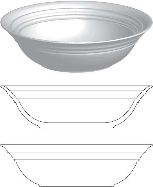 3D CAD & Technical Drawing: Soup Bowl