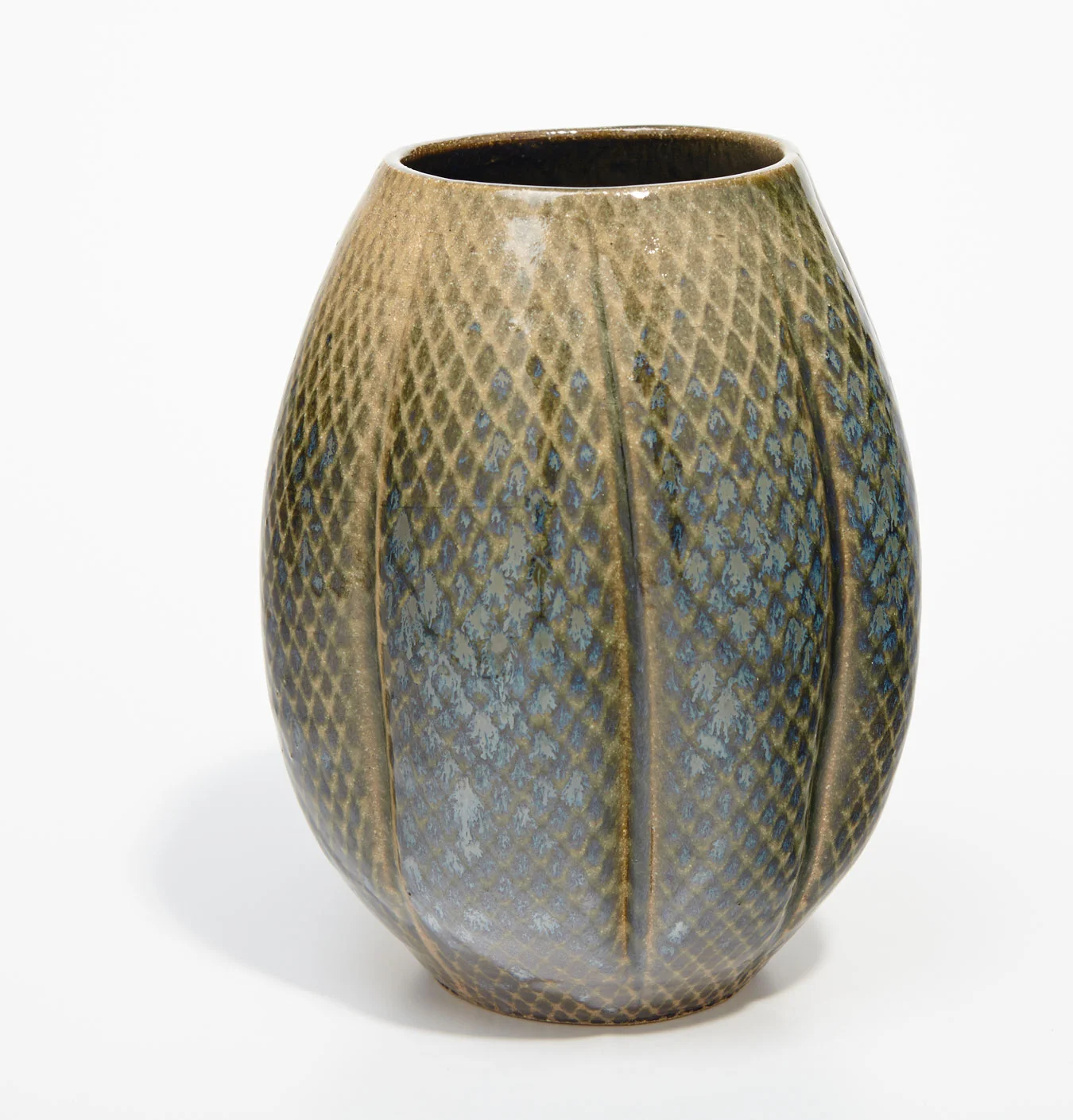 Green Fishnet Vase