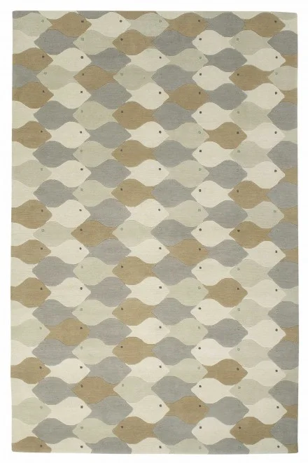 Fish Rug: Carved Wool