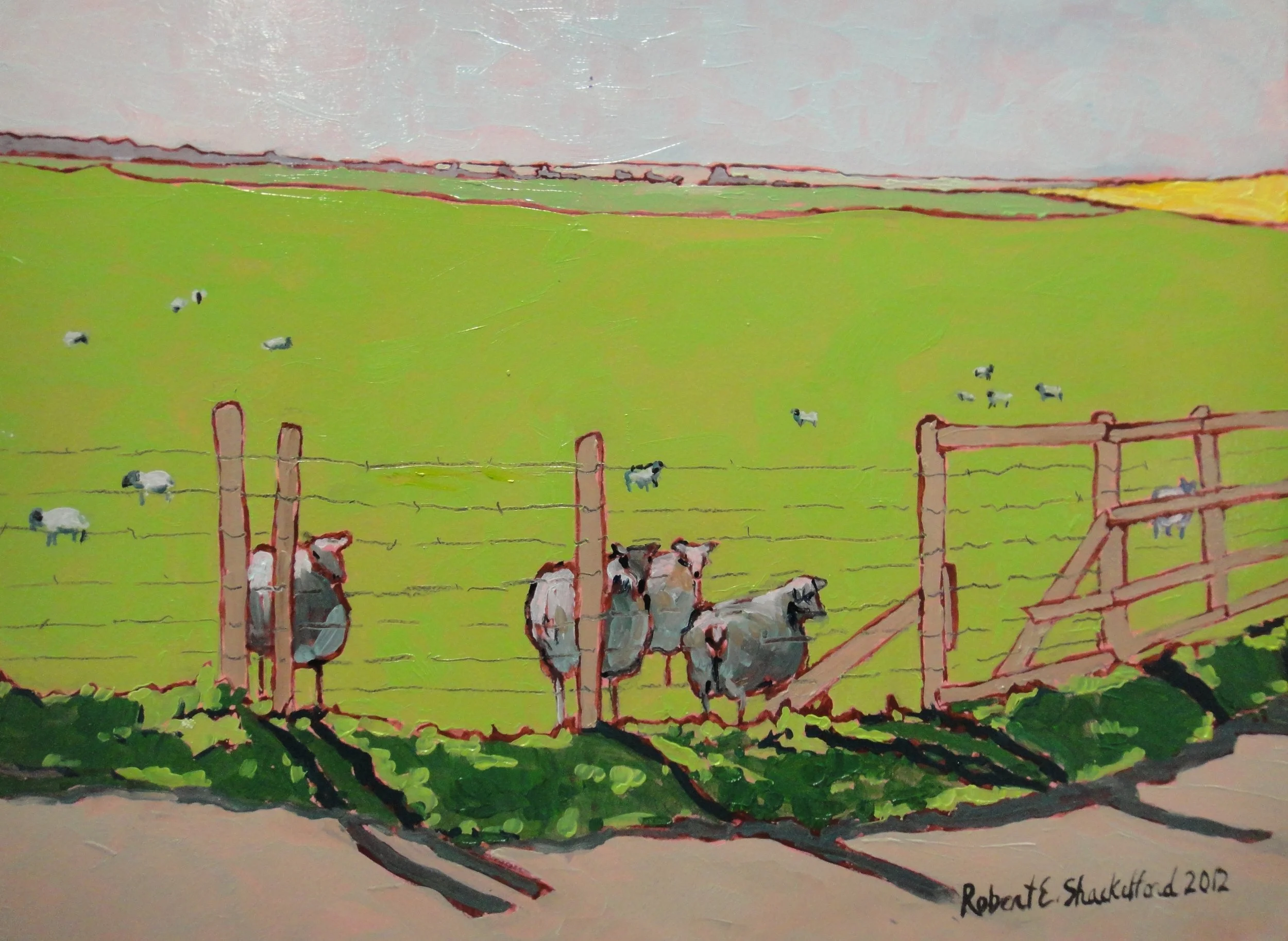 "Sheep" 2012 oil on panel cm 50x80