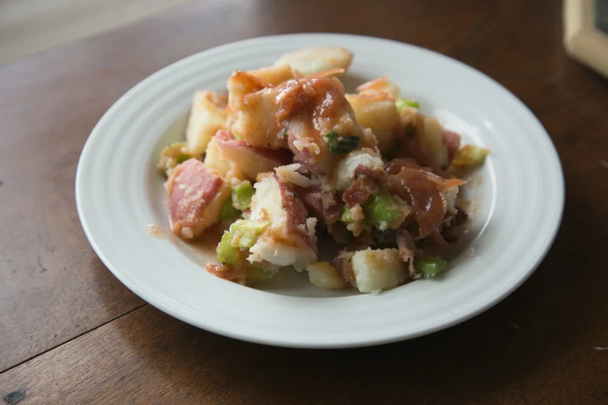 Warm Potato Salad with Sriracha Vinaigrette