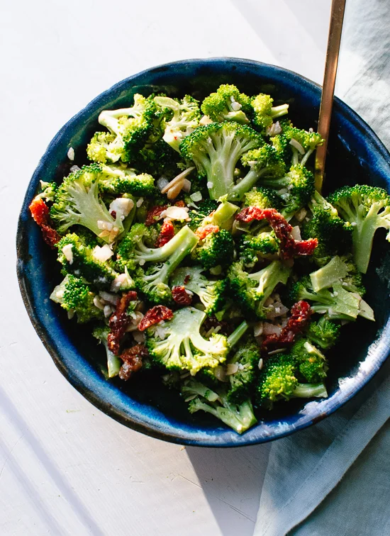 Broccoli Salad with Sun-Dried Tomatoes and Almonds