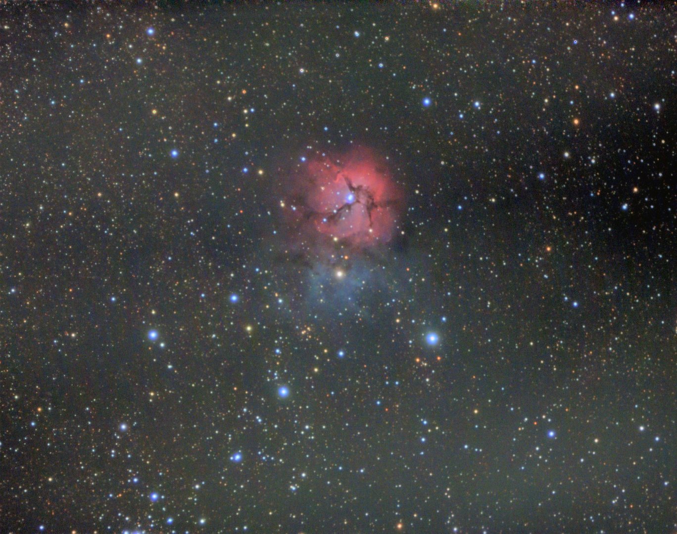 M20 - Triffid Nebula through clouds!
