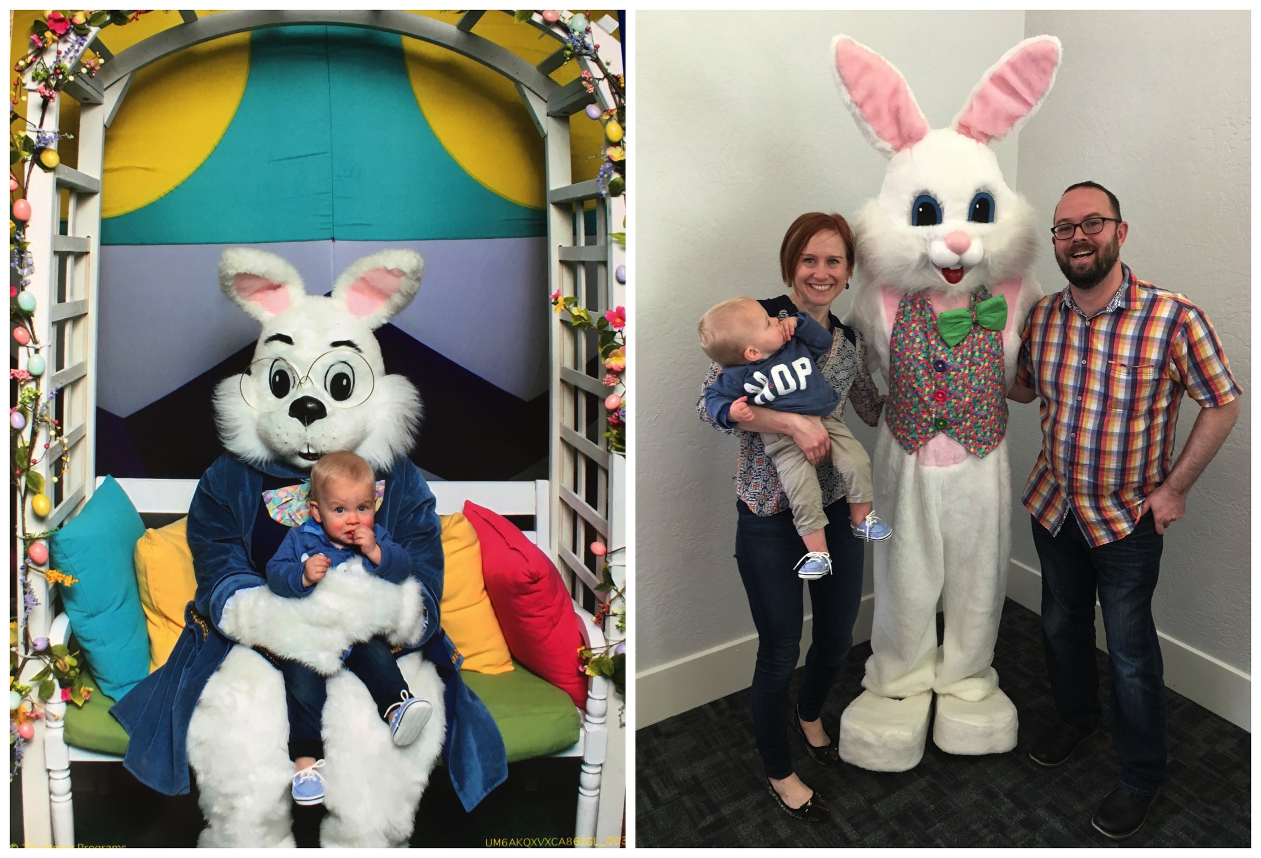 Easter Bunny - at the mall, and at church