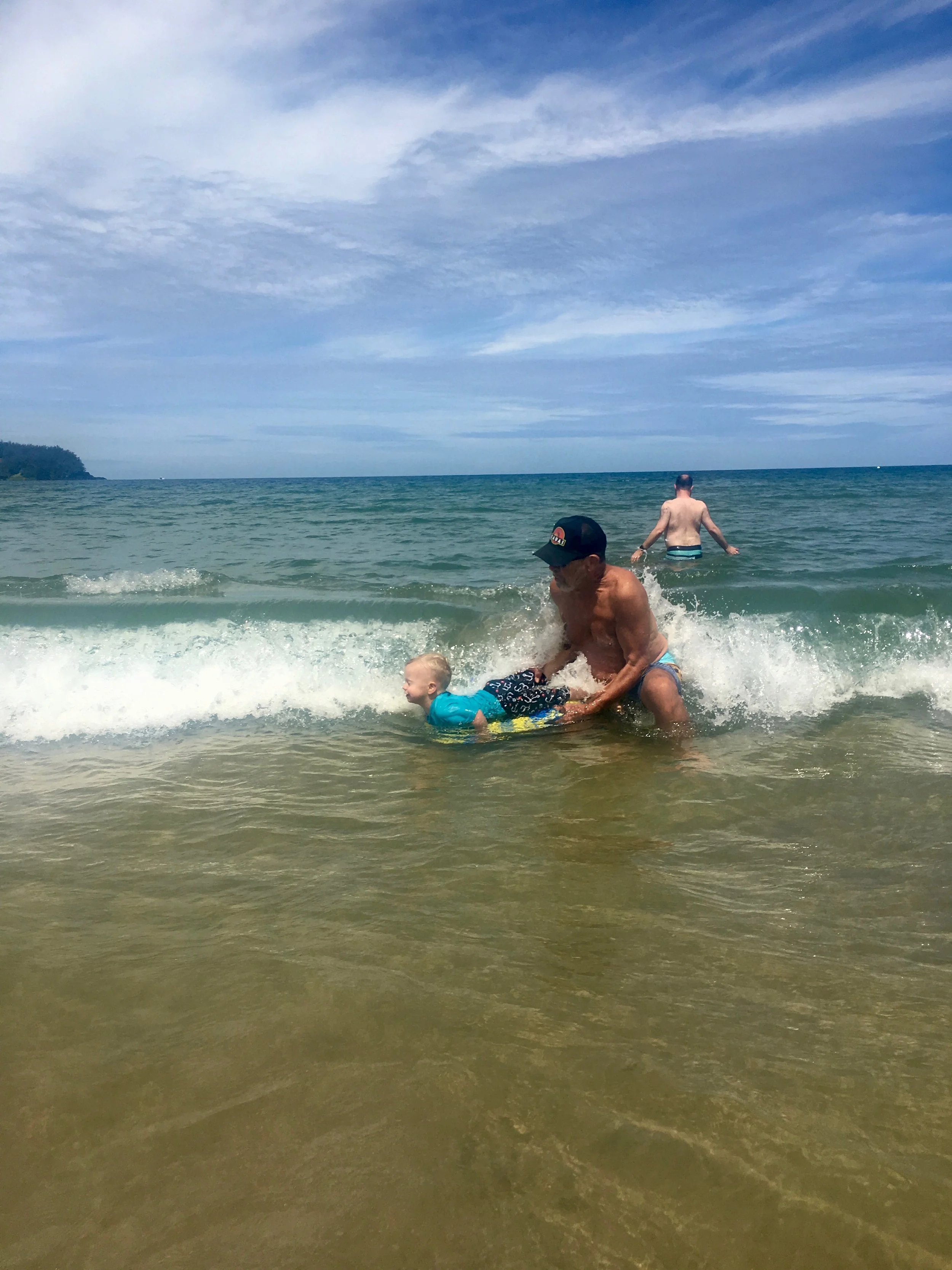 Boogie Boarding at Hanalei Beach