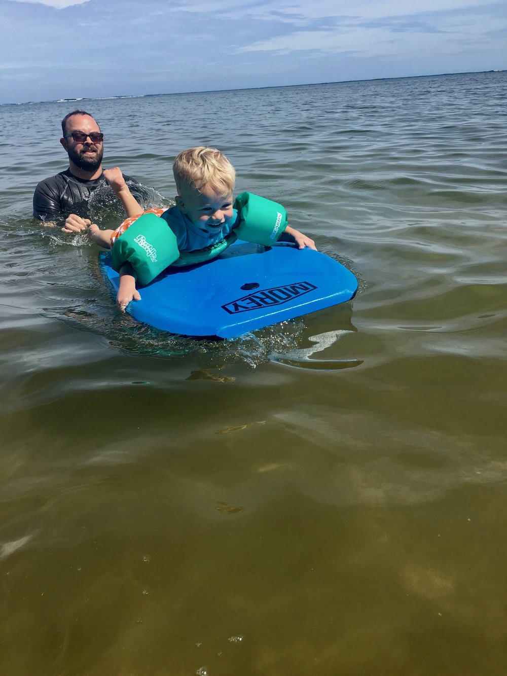 More Boogie Boarding at Anini Beach