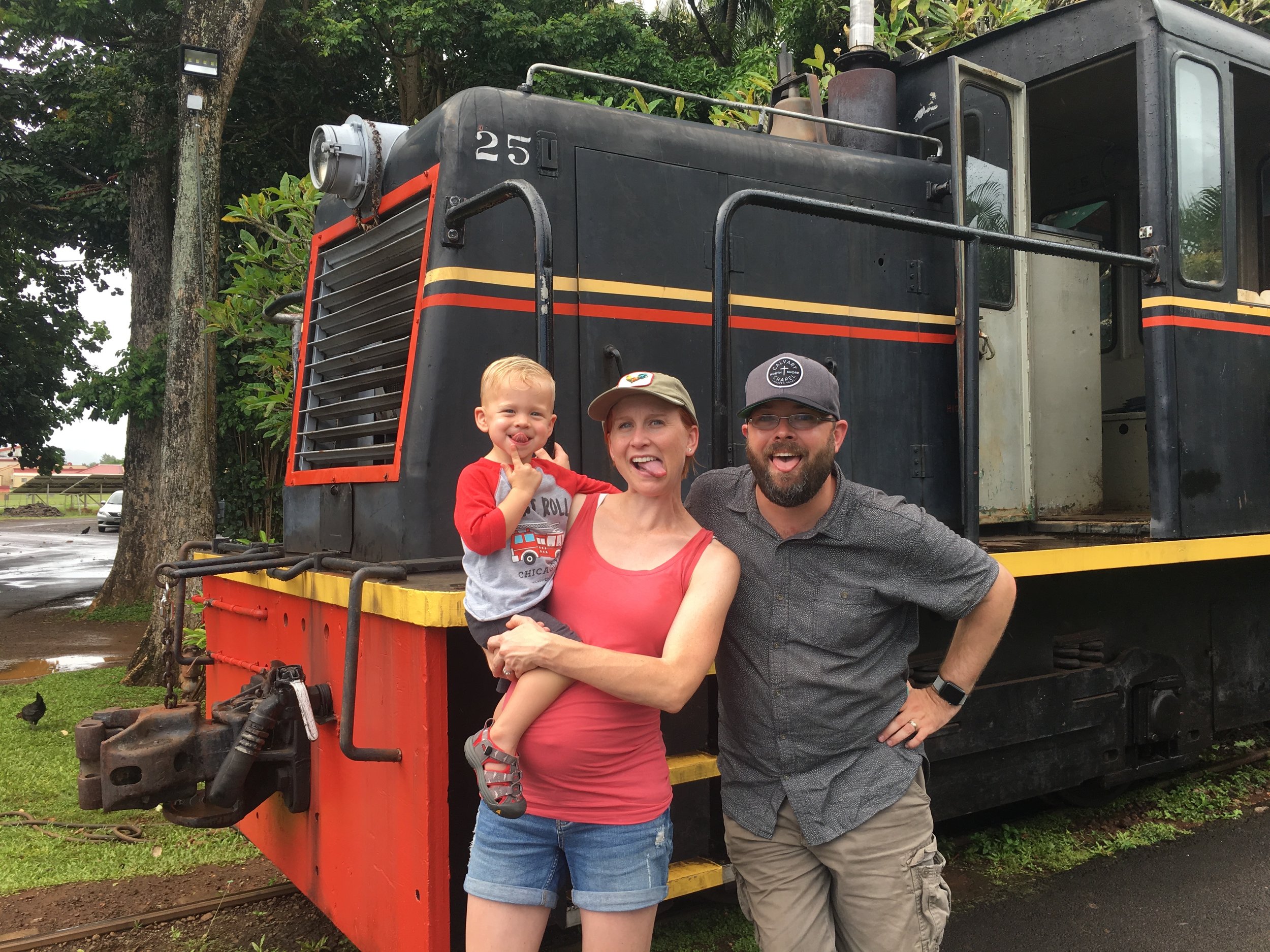 Goofy Faces after the Train Ride