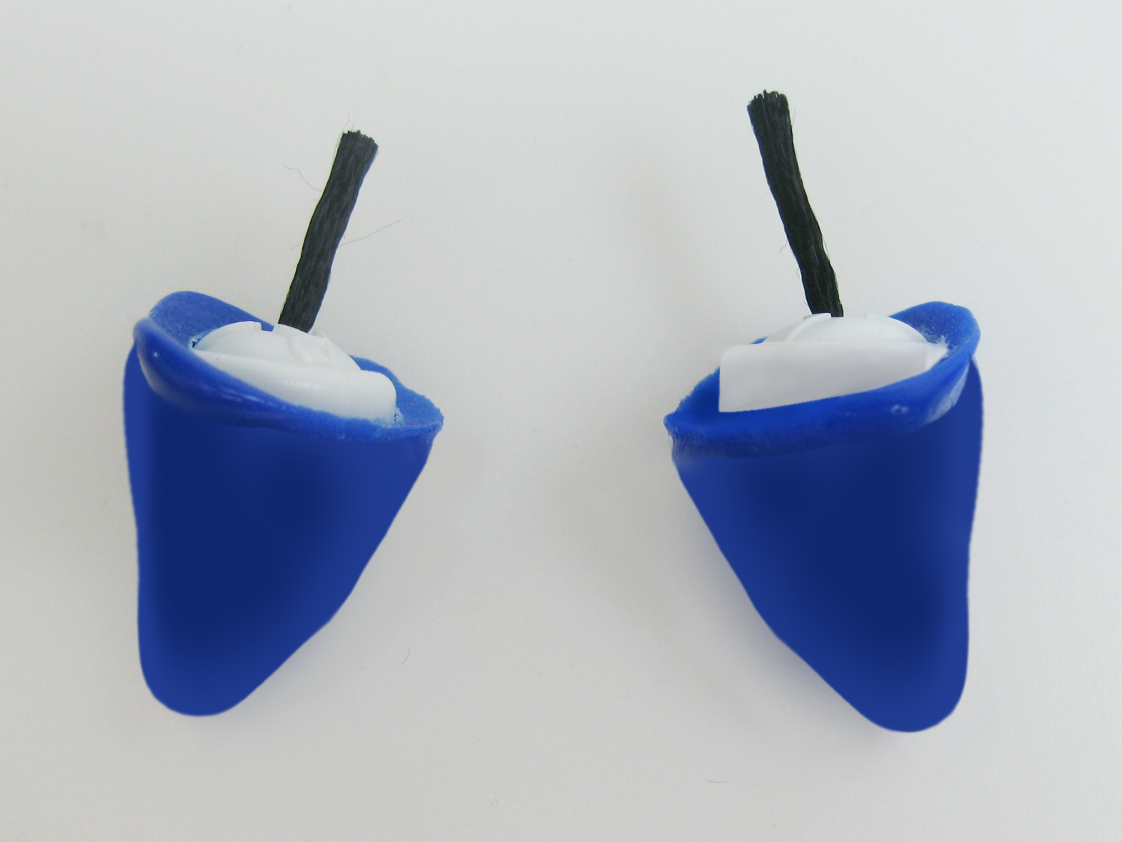 ZenPlugs After Molding.  Super comfortable swimming ear plugs, ear plugs for surfing, sleeping, snoring.