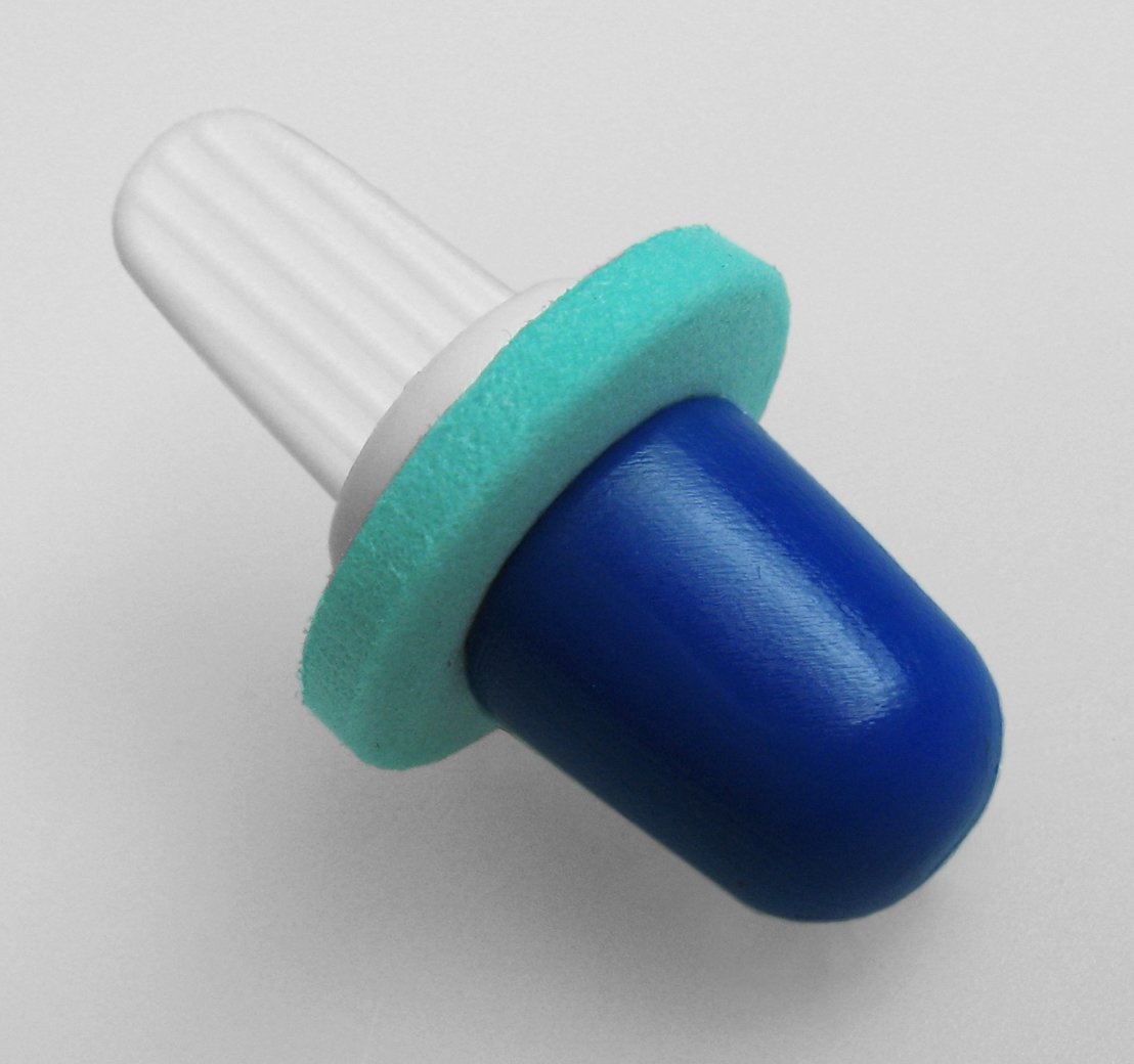 ZenPlugs Blue - Before Molding​.  Ideal for preventing swimmer's ear, surfer's ear and jet lag.