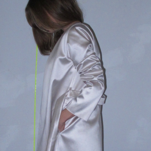 SS 17/ COSMIC ROSE, coated silk coat, limited edition