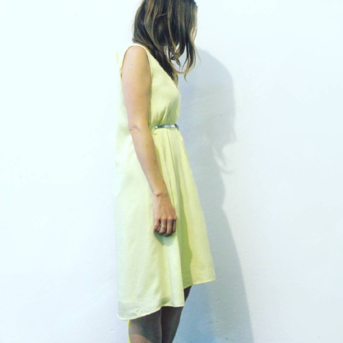SS 17 dress SUMMER ALARM with mirror leather belt, pure silk
