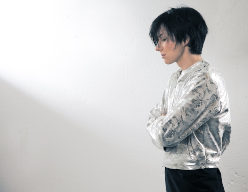 BOMBER SILVERSOLDIER, silver camouflage leather jacket, pièce unique