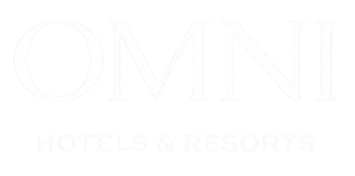 OMNI Hotels & Resorts logo in white text on black background.