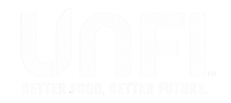 Logo with the word "UNFI" and the slogan "Better Food, Better Future."