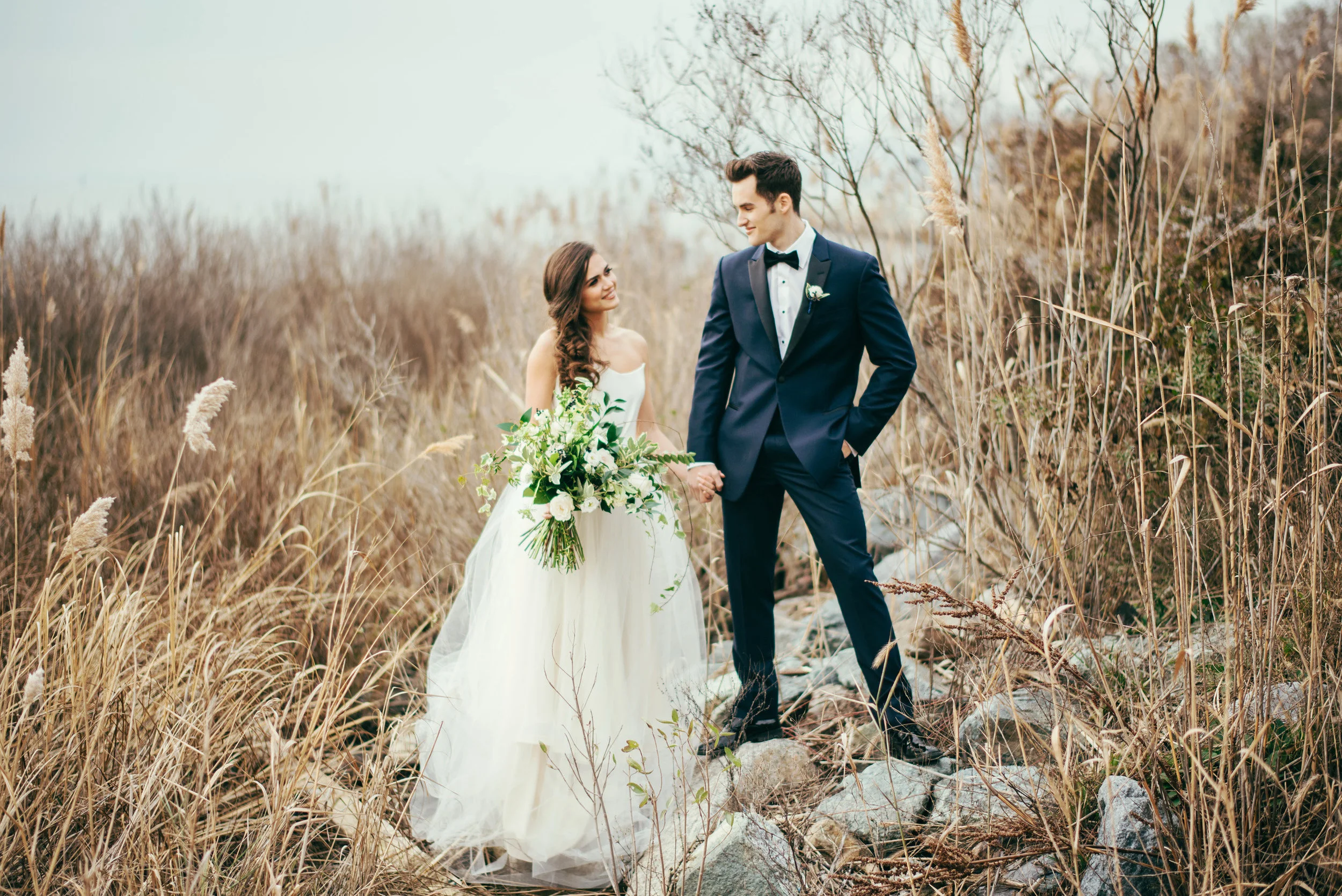 tuxedo wedding dress