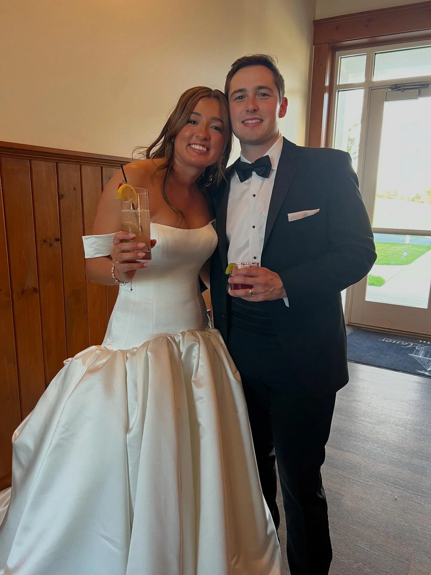Family weddings hit a little different 🤍 So proud to see my niece and her groom looking incredible and honored that he chose one of our tuxedos for their big day. Her dress was from @punkandboonebridal by @watters.