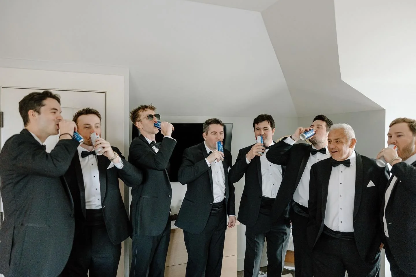 Weekend mode: tux on, cheers up. 🥂🤵

Photographer 📸: @willowrootsphotography 
Second photographer: @madisonberlenphoto
Venu: @chesapeakebaybeachclub