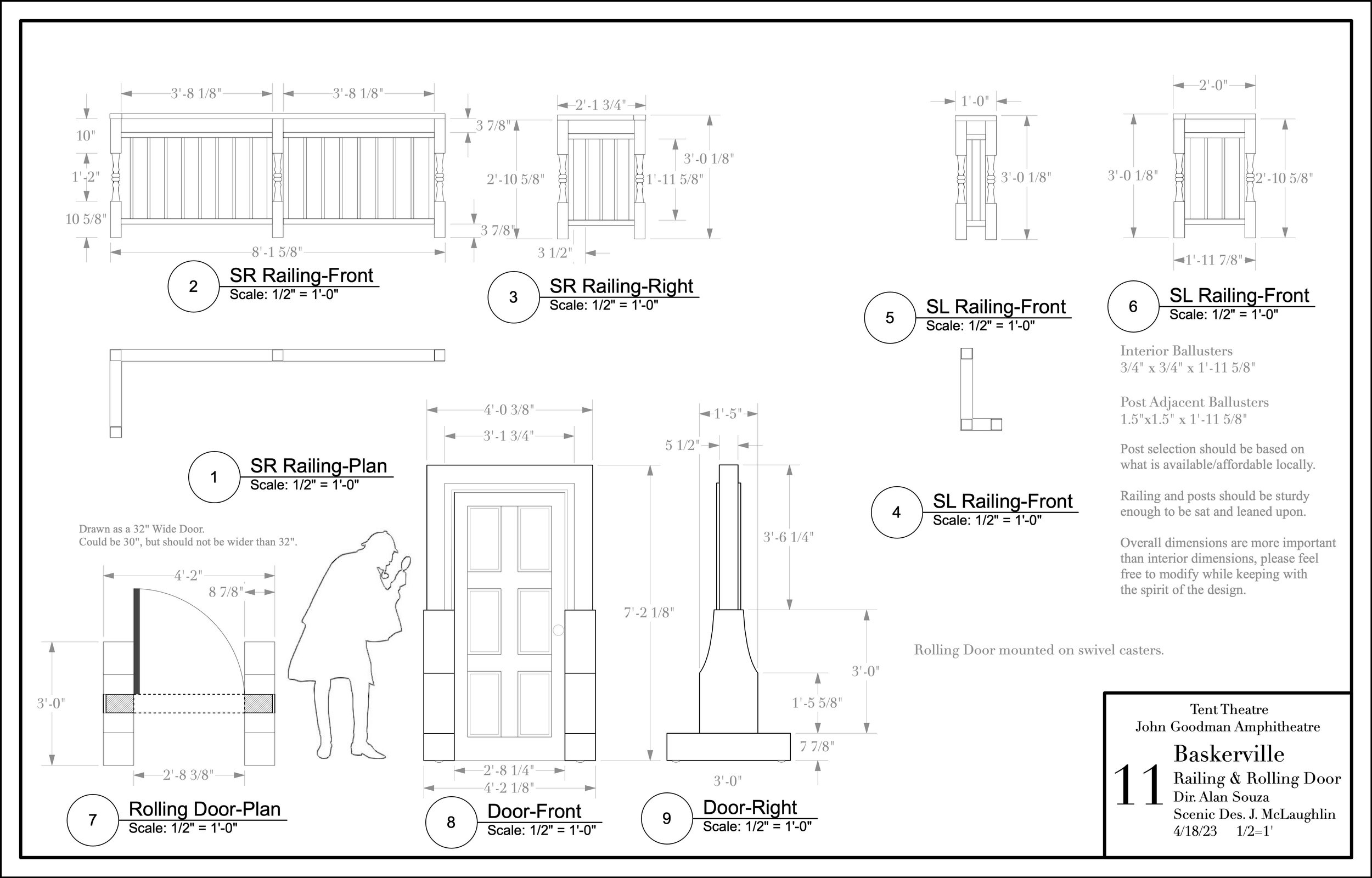 Baskerville Railings and Door Unit