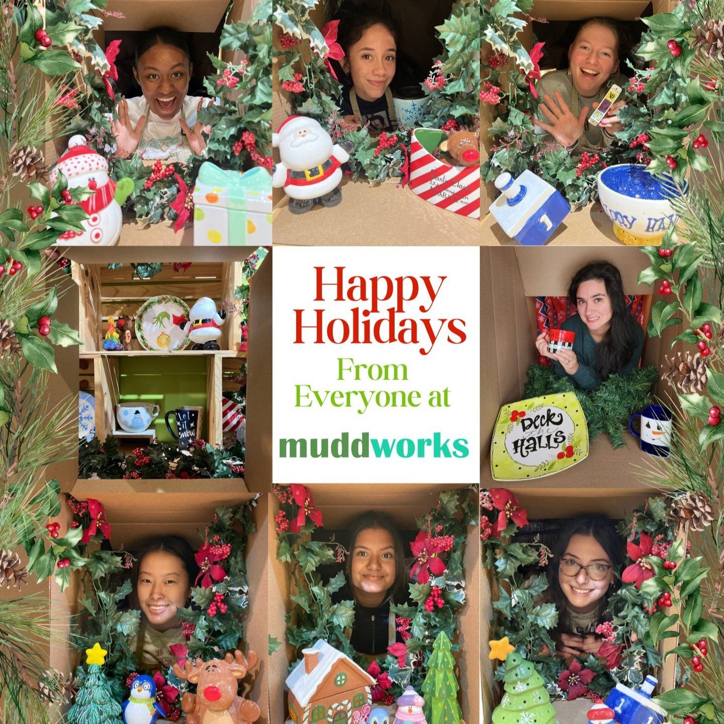 Happy Holidays from everyone at Muddworks! We love creating with you and cant wait to continue in the New Year!