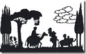 Unterwegs (Märchen von Peter Wackernagel, aufgeschrieben von Christof Wackernagel, Scherenschnitte von mir), 56 Seiten