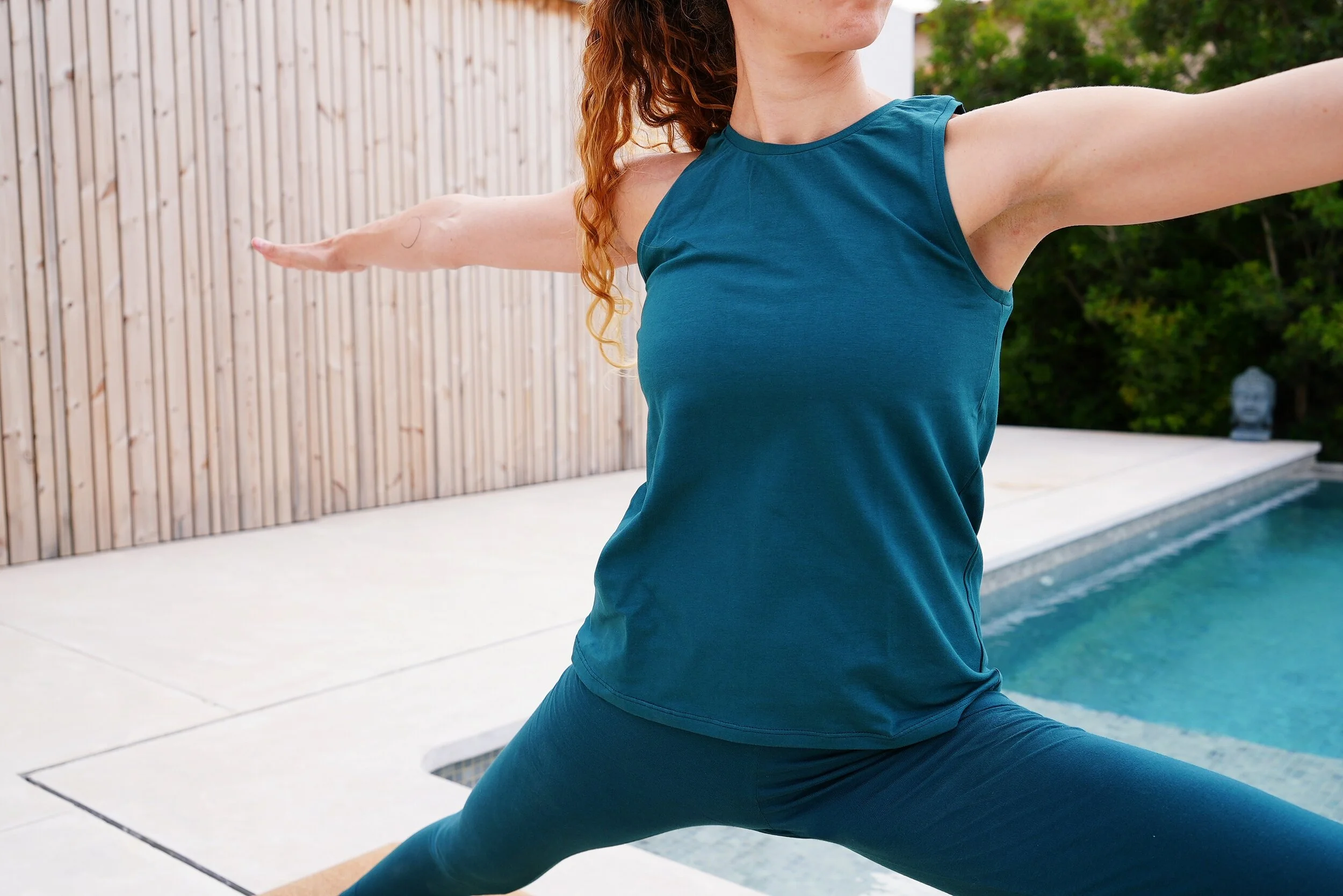 YOGA LEGGINGS green organic cotton 