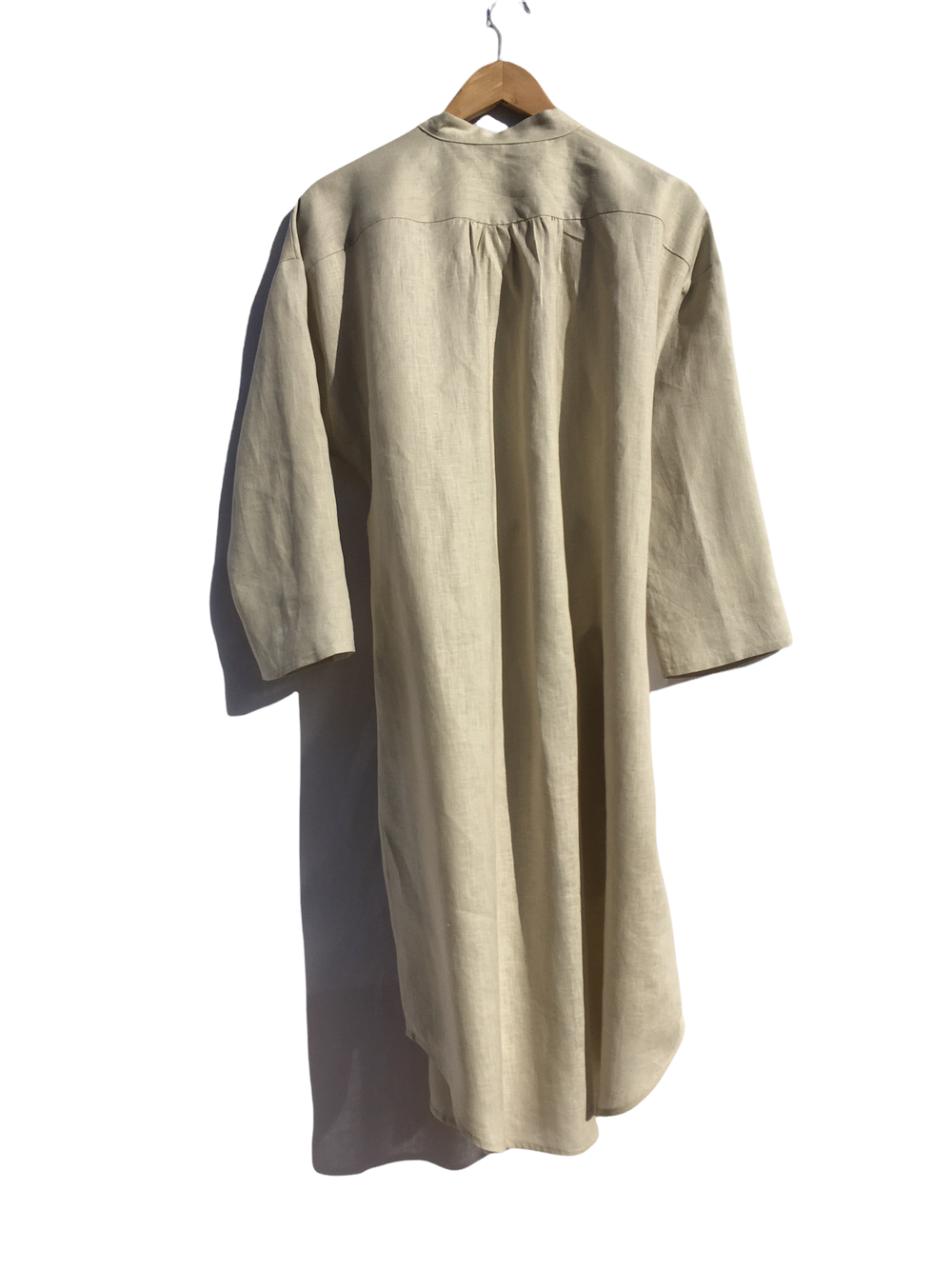 OVAL SHIRT DRESS linen beige — CECILIA SÖRENSEN 
