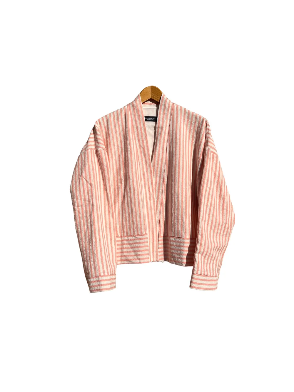 BISHOOL 混ぜる Jacquard KIMONO Drape Jacket red