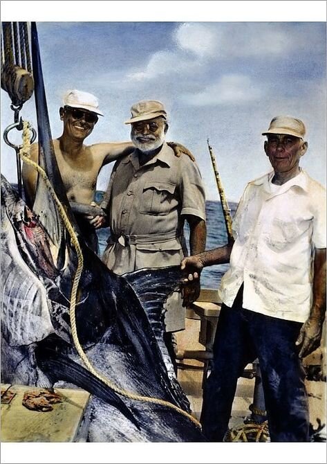 Historic image of Hemingway with Gregorio