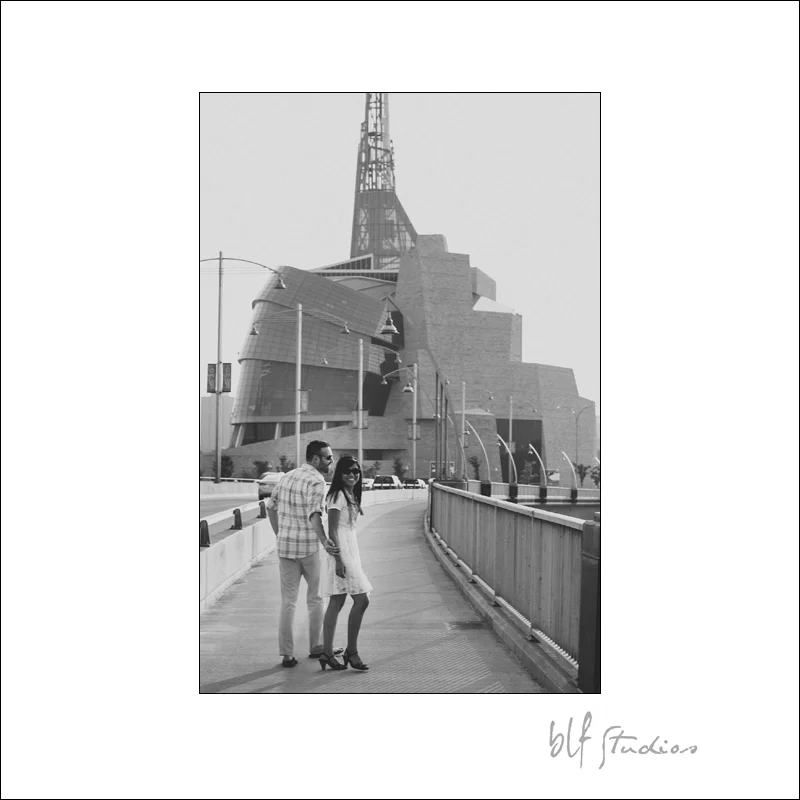 Engagement photos in Winnipeg Exchange District