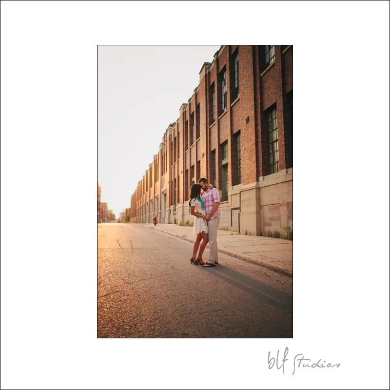 Engagement photos in Winnipeg Exchange District
