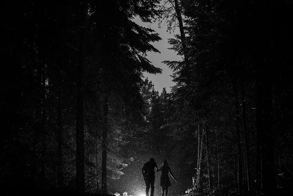 Soaked to the bone at an engagement shoot in Kenora Photo by Bond
