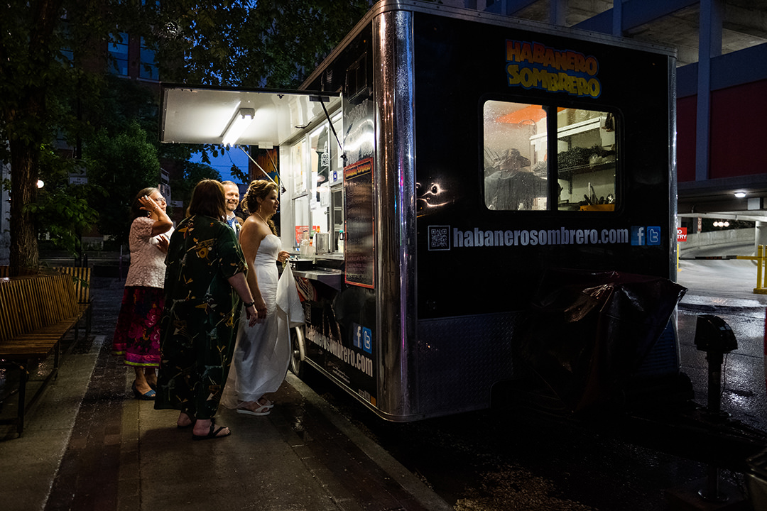 Food truck at Winnipeg wedding