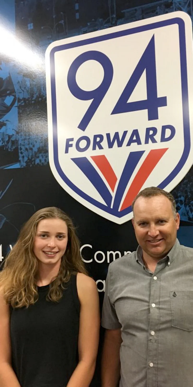 Desirae Ridenour and national team coach Juno Hall. Photograph By TIMES COLONIST