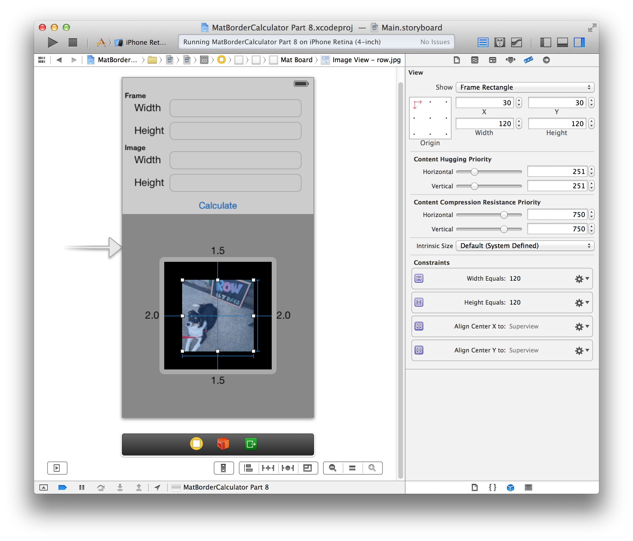 Auto Layout Constraints in Xcode 5 as blue barbells