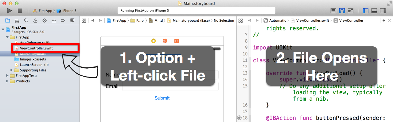 Show multiple code or interface files with the Assistant Editor