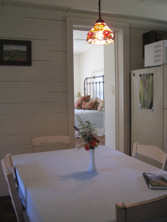 Looking from kitchen into the bedroom