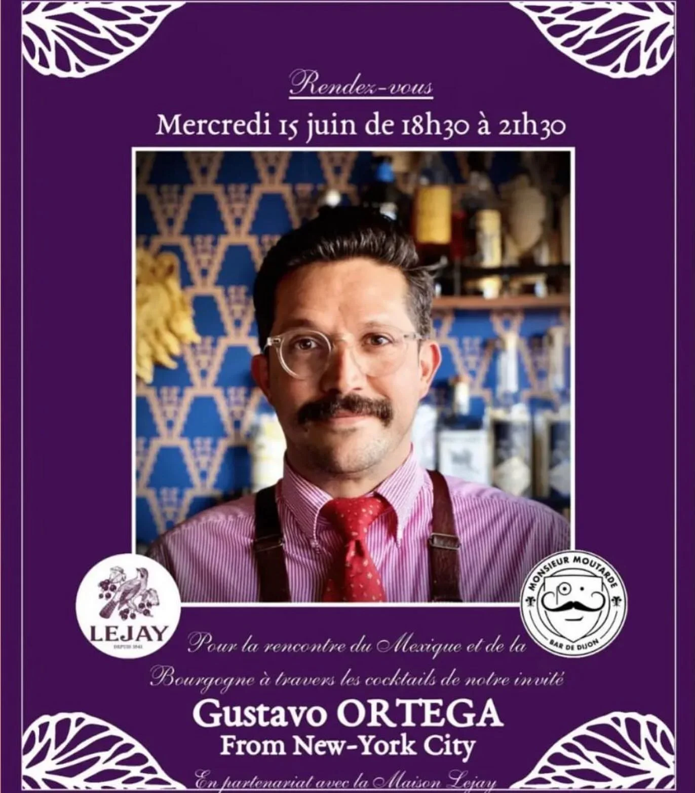 Tonight at @monsieurmoutardedijon I will be making some cocktails with @lejaycassis