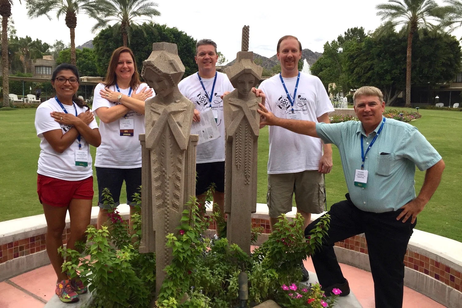 A corporate team building event onsite at the Arizona Biltmore Resort