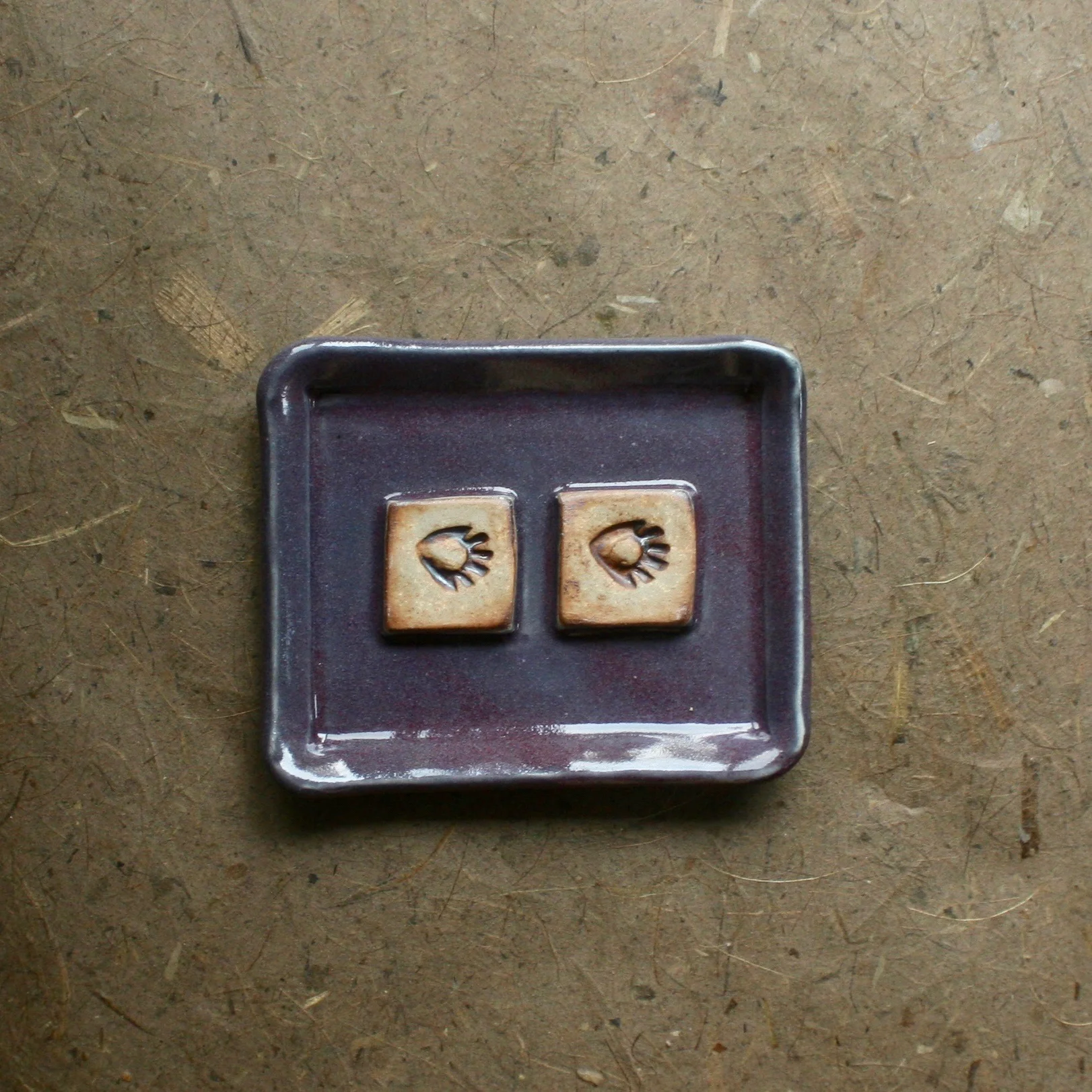 SD Deep Purple with Unglazed Pawprint Design.jpg