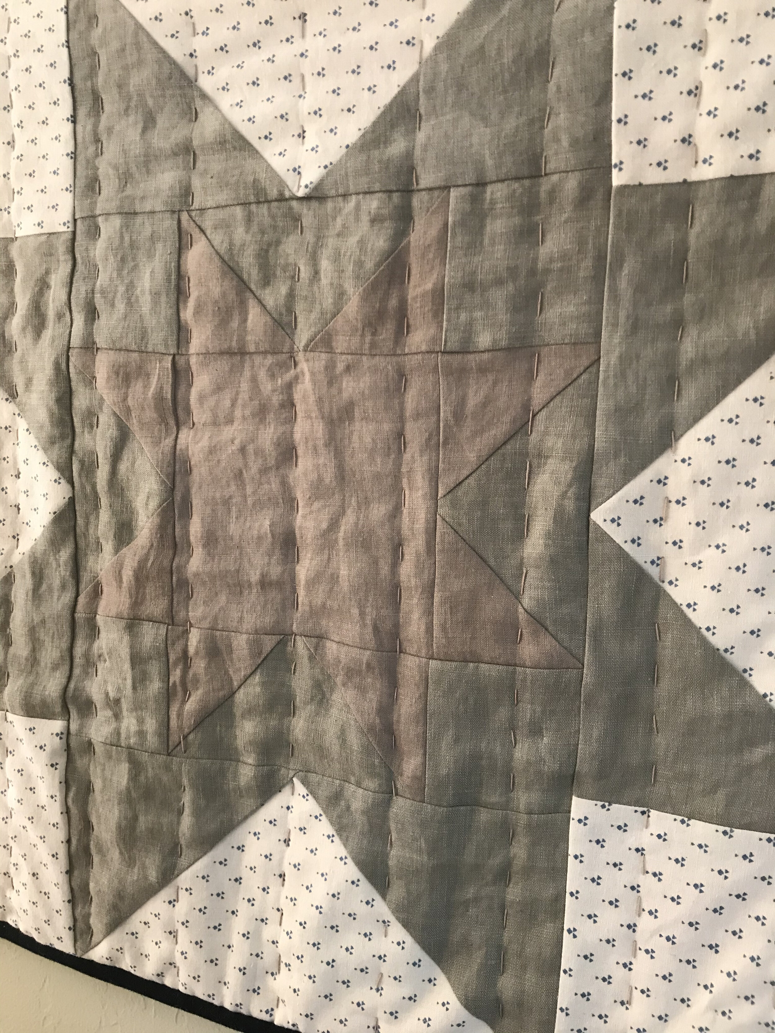 Walnut and Pomegranate Double Sawtooth Star. 2021